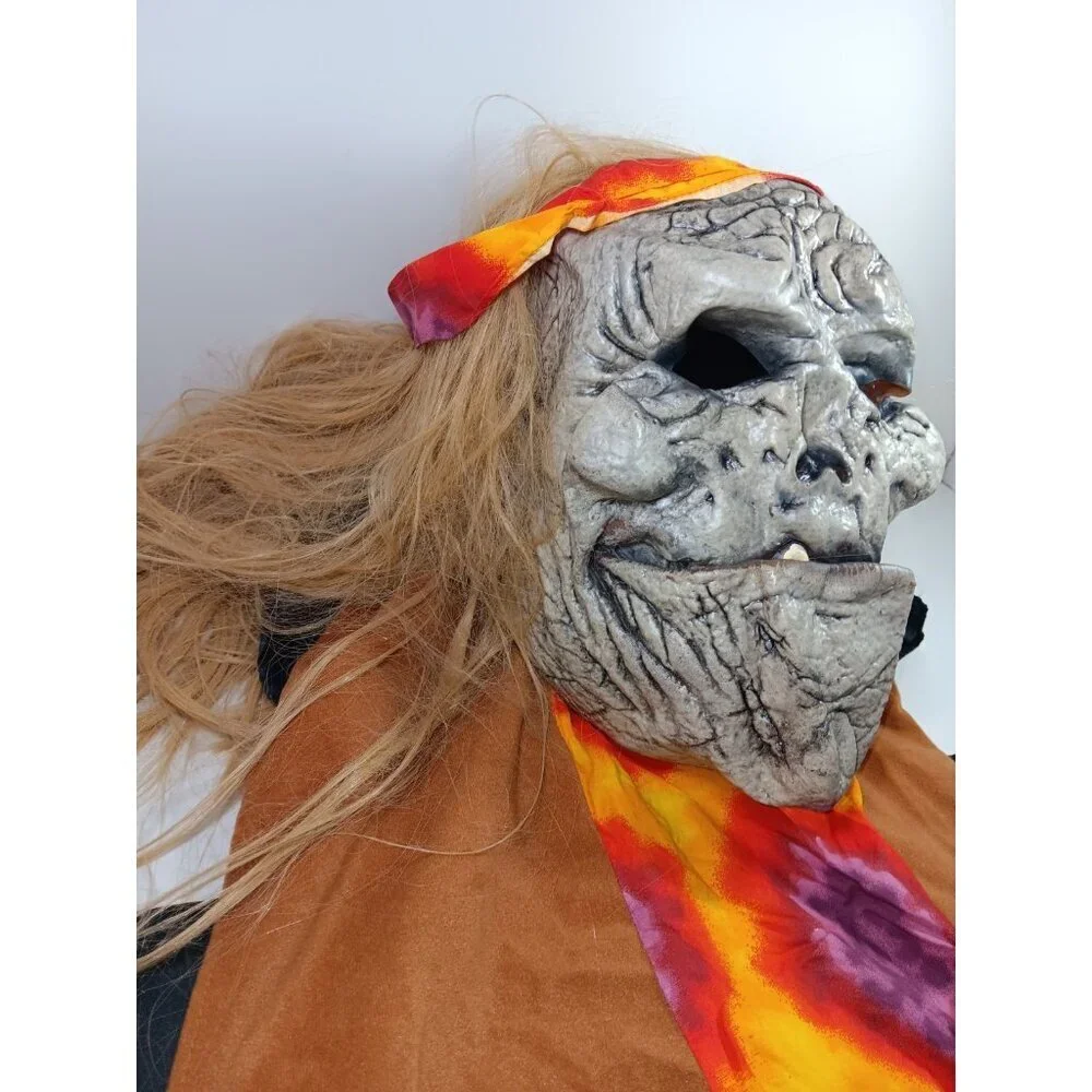 Mario Chiodo Studios Skull Skeleton Dirty Hippy Halloween Mask 2002 New Vision